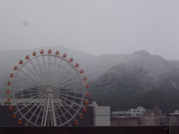 山はきれいな雪景色