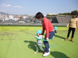 パピー　屋上で遊びました④